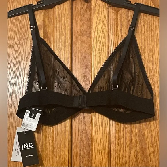 I.N.C. International Concepts Women's Monogram Bralette Sheer Bralette - Picture 4 of 4